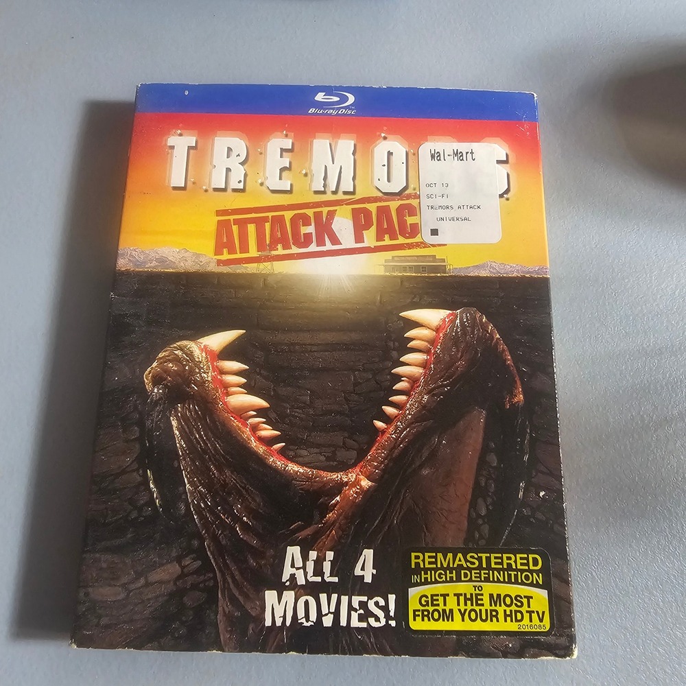 Tremors Attack Pack Blu-ray All 4 Movies Collection Sci-Fi Horror 2-Disc Set